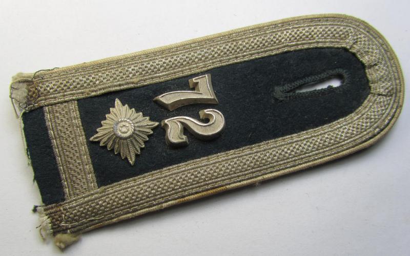 Attractive - albeit regrettably single! - (I deem) pre- ie. early-war-period- (ie. 'M36/M40'-type) neatly 'cyphered', WH (Heeres) NCO-type shoulderstrap as was intended for usage by a: 'Feldwebel des Infanterie-Regiments 72'