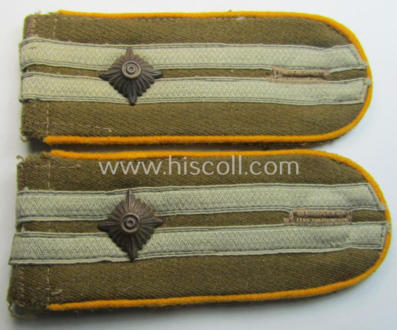 Neat - very unusual and fully matching! - pair of 'Organisation Todt' (ie. 'OT'-) related, mid- (ie. later-) war period, NCO-type shoulderstraps as was intended for - and clearly used by! - an: 'OT-Obertruppführer' (ie. 'Feldwebel')
