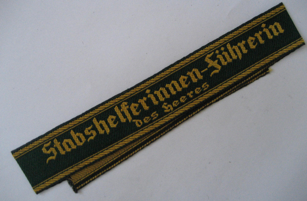  Cuff-title: 'Stabshelferinnen-Führerin des Heeres