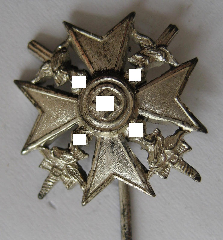  Miniature 'Spanienkreuz in Silber'