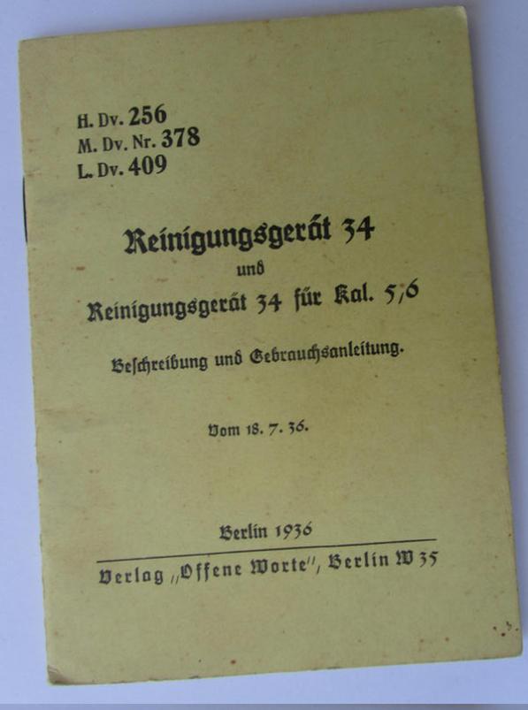  WH instruction-booklet: 'Reinigungsgerät 34' 