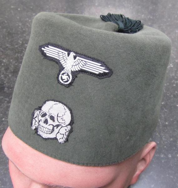 Green-coloured Waffen-SS 'Fez'