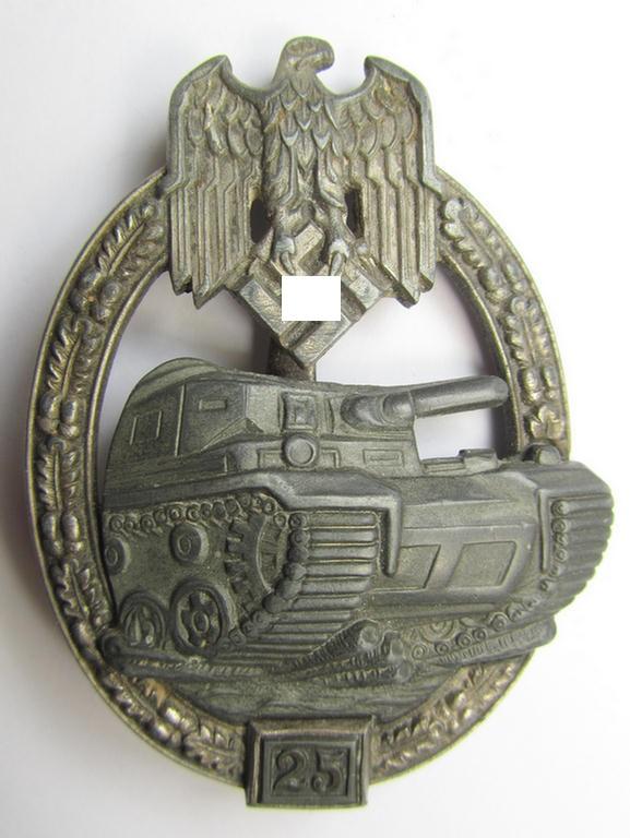  'Panzerkampfabz. in Silber mit Einsatzzahl 25'