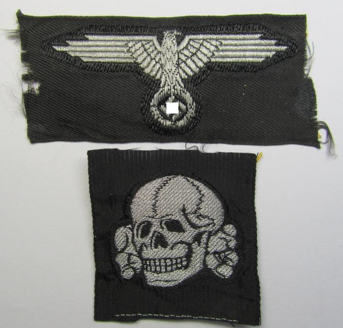  Officers'-pattern, WA-SS 'flatwire'-woven cap-set