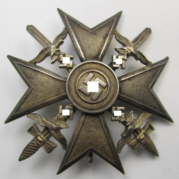  'Spanienkreuz mit Schw. in Silber'