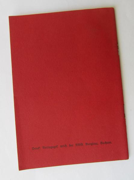 Interesting 'DAF'- (ie. 'Deutsches Arbeitsfront') related period booklet, entitled: 'Bestimmungen über die Zugehörigkeit zur Deutschen Arbeitsfront', dated: 1937 - nice, albeit clearly used condition!