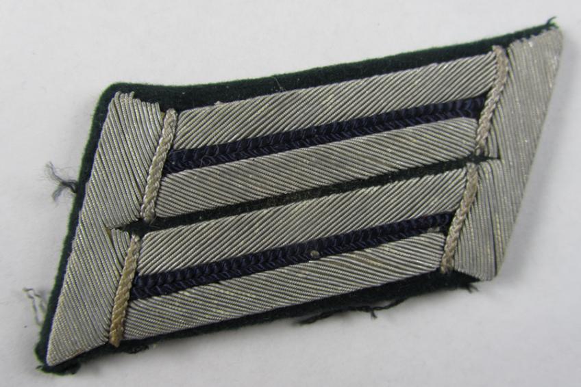 Very nice - and fully matching! - pair of WH (Heeres) officers'-type collar-tabs, as intended for an officer within a: 'Sanitäter' (ie.medical) regiment ie. unit - overall very nice albeit moderately used ie. tunic-removed condition!