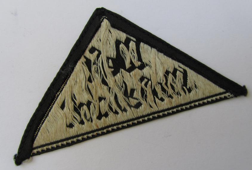 Nice - and scarcely encountered! - HJ/BDM ('Hitlerjugend'/'Bund Deutscher Mädel') district-triangle entitled: 'West Moselland' - overall nice (IMO used ie. tunic/shirt removed) condition!