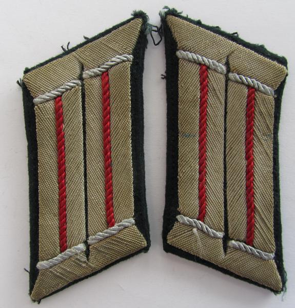 Very nice - and fully matching! - pair of WH (Heeres) officers'-type collar-tabs, as intended for an officer within a: '(Sturm-)Artillerie' regiment ie. unit - overall very nice albeit moderately used ie. IMO tunic-removed condition!