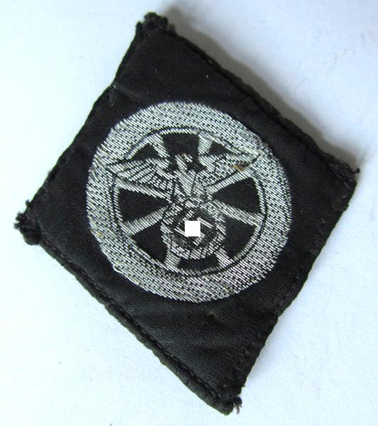 Neat - and not that often encountered! - N.S.K.K. (ie. 'National Socialistisches Kraftfahr Korps') so-called: 'Kraftfahr- o. Ärmelraute' 1. Model' (or first-pattern 'drivers-diamond') - overall nice condition!