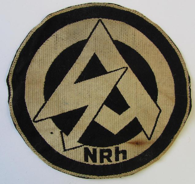 Very nice - and scarcely encountered! - SA (ie. 'Sturmabteilungen') 'BeVo'-woven sport-shirt insignia (of the third ie. final type-) as intended for - and worn by! - a member within the 'Gruppe Niederrhein' (NRh) - nice condition!