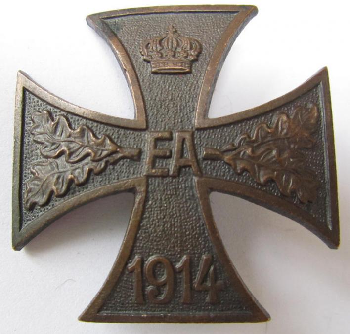 Decorative, WWI-period-, Braunschweiger, commemorative war-merits'-cross aka: 'Kriegsverdienstkreuz der 1. Klasse' (being a high-quality-, albeit non-maker-marked-, example that IMO originates from a production of the early thirties)