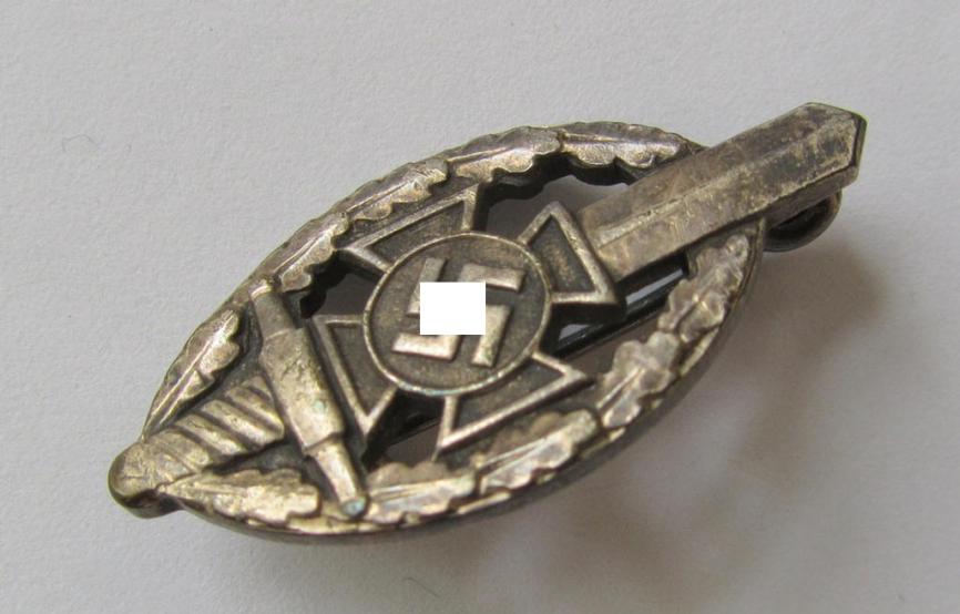 Membership-lapel-pin as was intended to signify membership within the: 'Nationalsozialistischer Kriegsopferversorsung' (ie. 'N.S.K.O.V.'), being a nicely maker- (ie. 'Deschler-München'-) marked example