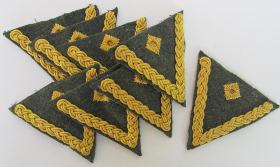 Attractive example of a WH (KM ie. 'Küstenartillerie') rank-chevron (ie. 'Gefreitenwinkel') as was intended for an: 'Obergefreiter', as was intended for usage on the various field-grey-coloured-, naval: 'Küstenartillerie'-tunics