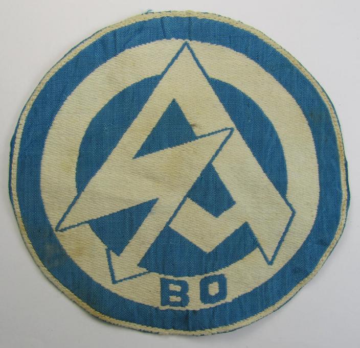SA (ie. 'Sturmabteilungen'), 'BeVo'-woven sport-shirt insignia (of the third ie. final type-) as was intended for an SA-member who served within the: 'Gruppe Bayerische Ostmark' (ie. 'BO')