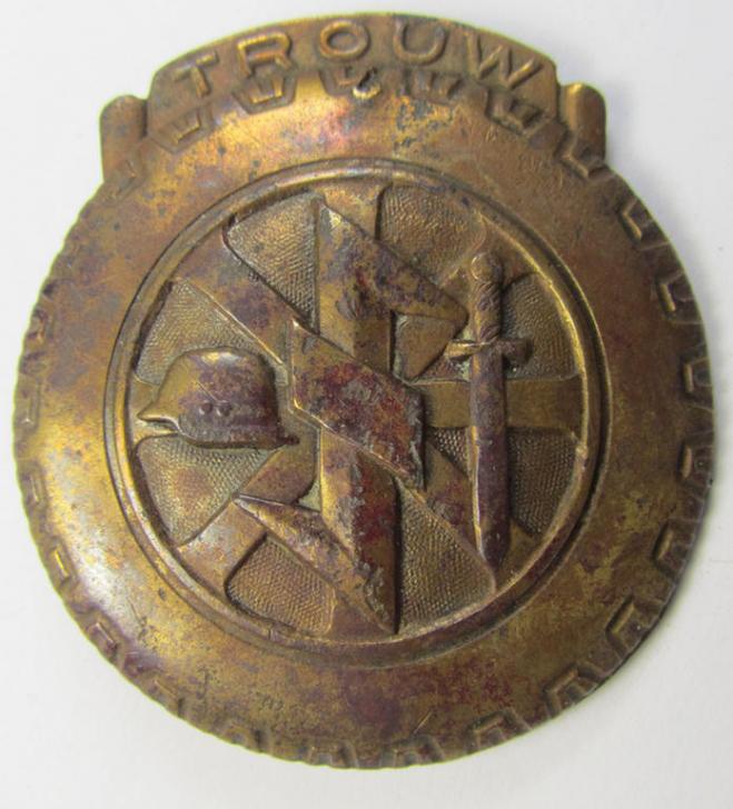Dutch-produced- and/or N.S.K.K.- (ie. Dutch-volunteer-) related commemorative-award (aka: 'Treueabzeichen in Bronze für die holländischen Freiwilligen der N.S.K.K. Gruppe Luftwaffe')
