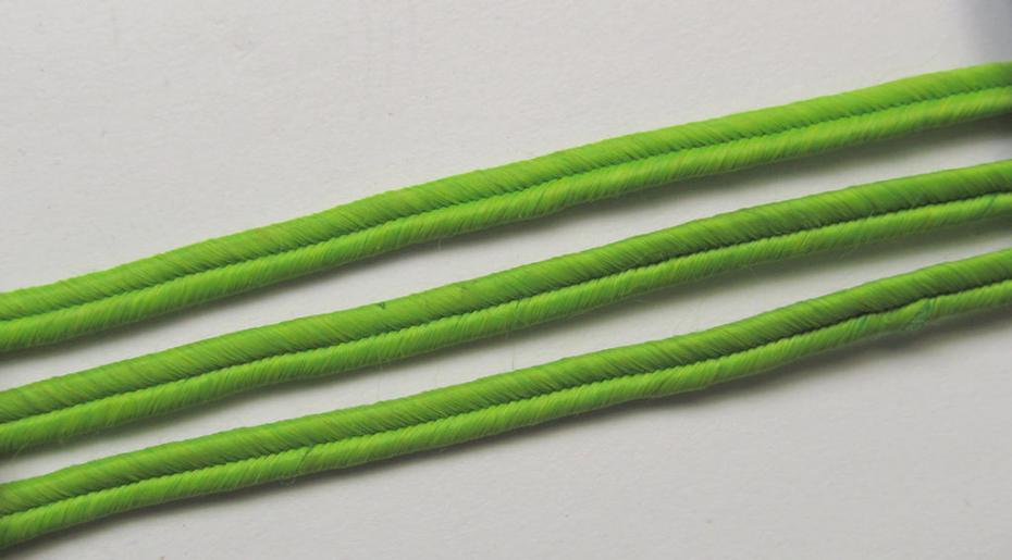 Length of WH (Heeres) period- and/or linnen-based cap-piping (ie. 'Soutache') as piped in the bright-green-coloured branchcolour as was intended for usage on the various headgear by the: 'Panzer-Grenadier-Truppen'