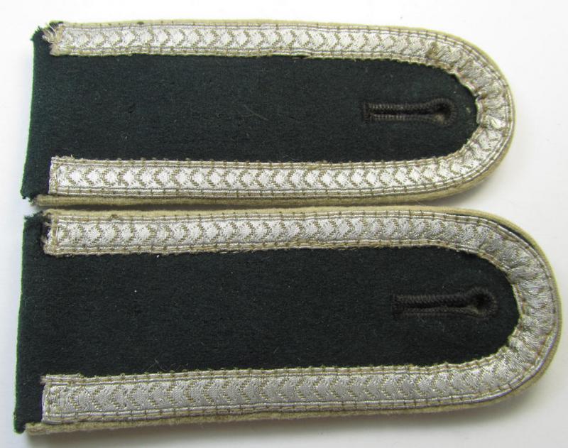 Attractive - and/or fully matching! - pair of early- (ie. pre-)war-period (ie. 'M36'- ie. 'M40'-pattern-) WH (Heeres) NCO-type shoulderstraps as was intended for a: 'Unteroffizier der Infanterie-Truppen'
