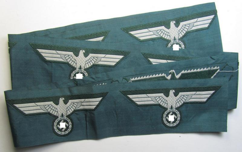 'Virtually mint ie. unissued' example of a WH (Heeres) early- (ie. pre-war-) period- and/or greyish-coloured breast-eagle of the: 'M36'- (ie. 'M40'-) pattern as was executed in the 'BeVo'-weave pattern on a darker-green-coloured background