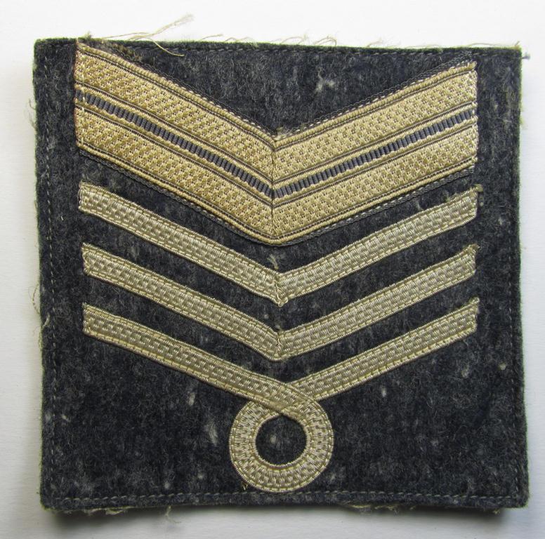 Attractive - and actually truly scarcely seen! - example of a WH (Luftwaffe) female-related, 'LW-Helferinnen'-rank-patch as was specifically intended for a staff-member holding the unusally seen rank of a: 'LW-Hauptdienstführerin'