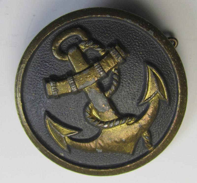 WH (Kriegsmarine) specific lapel-pin for female WH naval signal-staff ie. 'Dienstbrosche der Marinehelferinnen' being an unmarked specimen that comes in an overall very nice- (and only minimally used-), condition