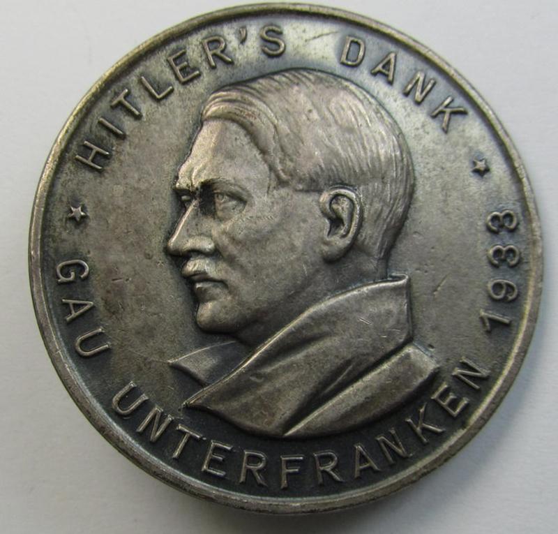 highway drag Junction Hiscoll Military Antiques | Commemorative - (I deem) silvered 'Buntmetall'-based N.S.D.A.P.- (ie. WHW-) related 'tinnie', being a maker- (ie. 'Paulmann u. Crone'-) marked example depicting Adolf Hitler surrounded by the text: 'Hitlers' highway drag Junction Hiscoll Military Antiques | Commemorative - (I deem) silvered 'Buntmetall'-based N.S.D.A.P.- (ie. WHW-) related 'tinnie', being a maker- (ie. 'Paulmann u. Crone'-) marked example depicting Adolf Hitler surrounded by the text: 'Hitlers'