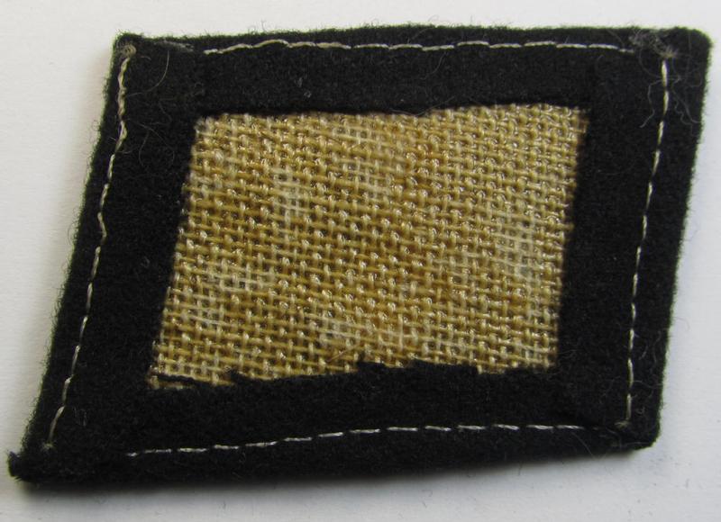 Neat, Waffen-SS, so-called: 'RzM-styled', enlisted-mens'- ie. NCO-type collar-tab as was specifically intended for usage by soldiers (ie. NCOs) of the: '29. SS Waffen-Grenadier Division' ('Italienische Nr. 1' or: 'Legione SS Italiana')
