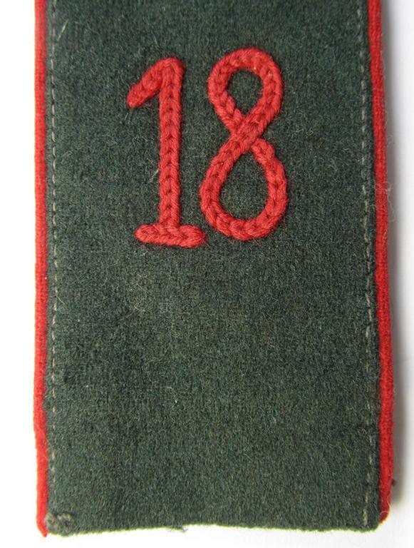 Single - and actually not that often seen! - WH (Heeres) EM-type (ie. 'M36-/M40'-pattern- and/or: 'rounded styled-') neatly 'cyphered' shoulderstrap as was intended for usage by a: 'Soldat des Artillerie-Regiments 18'