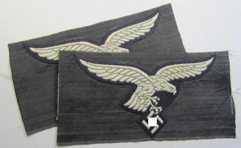 Superb, 'standard-issue'-type and neatly ('BeVo'-) woven, WH (Luftwaffe) enlisted-mens'- (ie. NCO-) type breast-eagle that comes in a 'virtually mint' condition