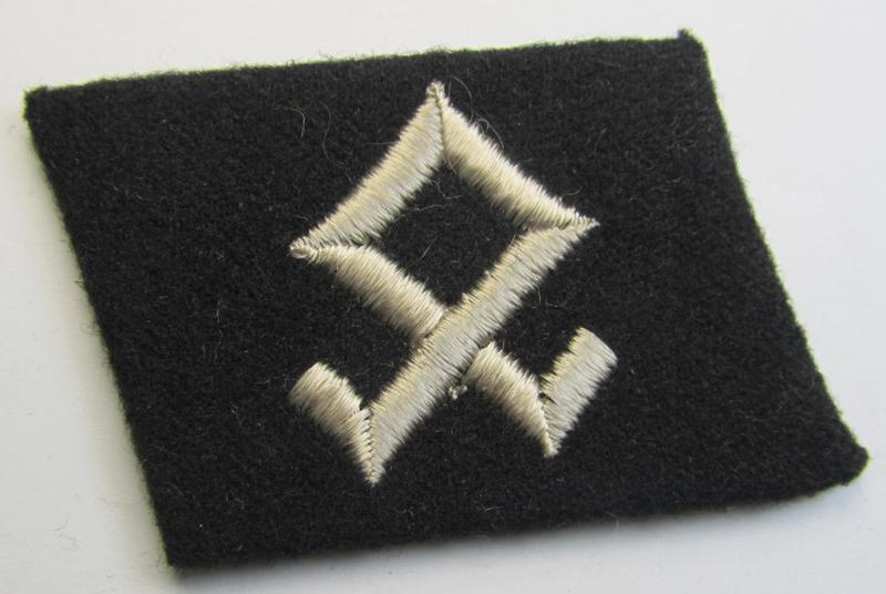 Waffen-SS - so-called: 'RzM-styled' - enlisted-mens'- (ie. NCO-) type collar-tab as was intended for usage by soldiers ie. NCOs of the: '7. SS-Freiwilligen Gebirgs-Division 