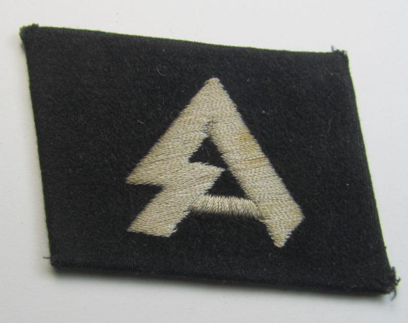 Waffen-SS, so-called: 'RzM-styled', enlisted-mens'- ie. NCO-type collar-tab as was specifically intended for usage by soldiers (ie. NCOs) of the: '18. SS Freiwilligen Panzer Grenadier Division “Horst Wessel”