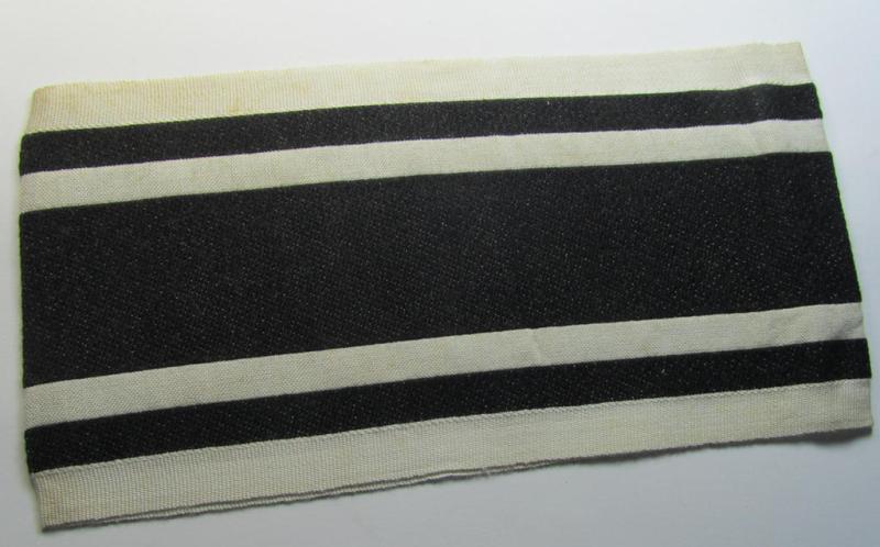 Attractive - and scarcely found! - (early pattern!) EM- (ie. NCO-) pattern 'Reichsluftschutzbund' (ie. 'RLB'-) service-armband as executed in the neat 'BeVo'-weave-pattern as was specifically intended for usage by the: 'RLB-Entgiftungsdienst'