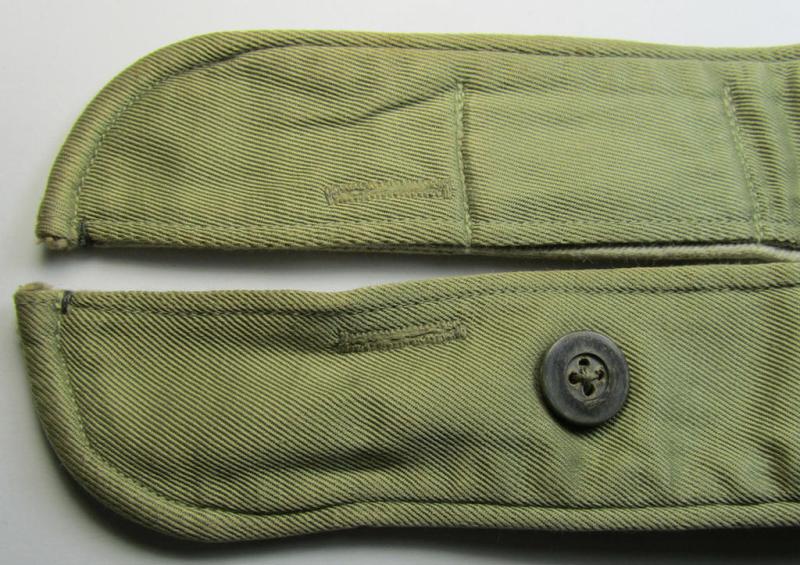 Neat, WH (Heeres, Waffen-SS etc.) bright-greenish-coloured- and/or 'standard-issue'-pattern so-called: 'Kragenbinde' (or: uniform inner-collar) being a regular-issued and/or presumably maker-marked example that comes in an overall nice condition