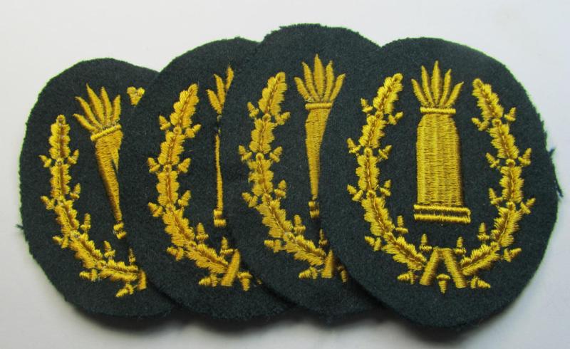 Neat - and simply never issued nor worn! - example of a WH (Heeres) 'Richtabzeichen für Artillerie-Richtkannoniere' (or: artillery gun-layers patch) as executed in the machine-embroidered-pattern