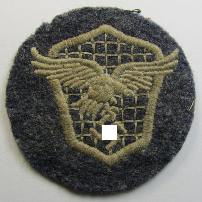 Neat - and clearly used- ie. worn! - example of a WH (Luftwaffe) machine-embroidered, trade- ie. special-career-patch (ie. 'Tätigkeitsabzeichen') as was intended for: 'LW-Kraftfahrpersonal'