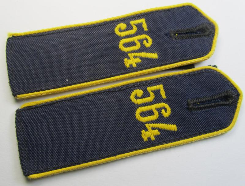 Attractive - and/or fully matching! - pair of so-called: 'Marine-HJ' (ie. naval 'Hitlerjugend'-) shoulderstraps as was intended for usage by a: 'Hitlerjunge' who was attached to the: 'Bann 564' (Bann 564 = Villach / Gebiet: Südost-Kärnten)
