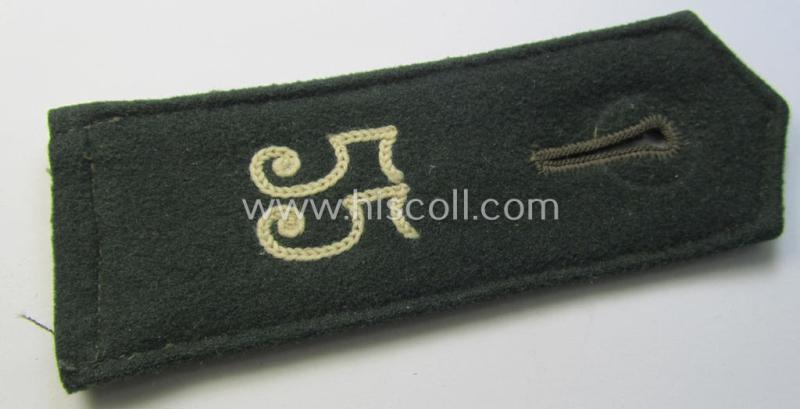 Single - and actually not that often seen! - WH (Heeres) EM-type (ie. 'M36-/M40'-pattern- and 'pointed styled-') 'cyphered' shoulderstrap as was intended for usage by a: 'Soldat des Infanterie-Regiments 55'