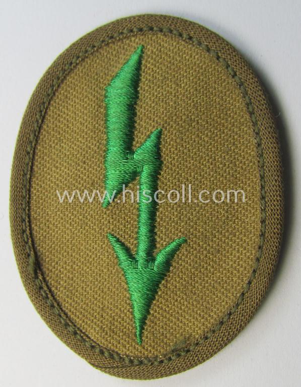 Attractive, WH (Heeres) 'tropical-styled', trade- and/or special-career insignia (or: 'Signal Blitz') as was intended for usage by a soldier (ie. NCO) who served within the: 'Panzer-Grenadier-Truppen'