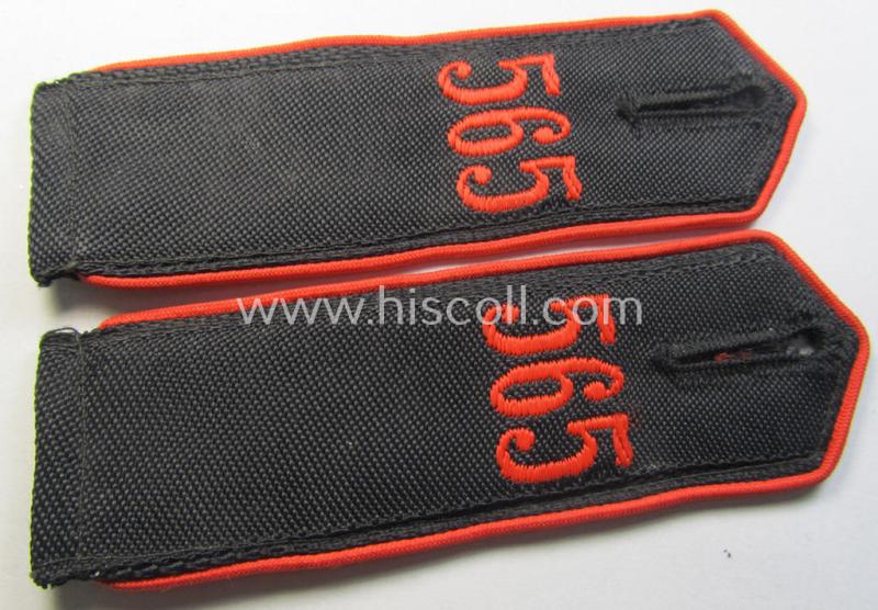 Attractive - and fully matching! - pair of so-called: 'Allgemeine-HJ' (ie. 'Hitlerjugend') shoulderstraps as was intended for usage by a: 'Hitlerjunge' who was attached to the: 'Bann 565' (565 = 'Spittal')