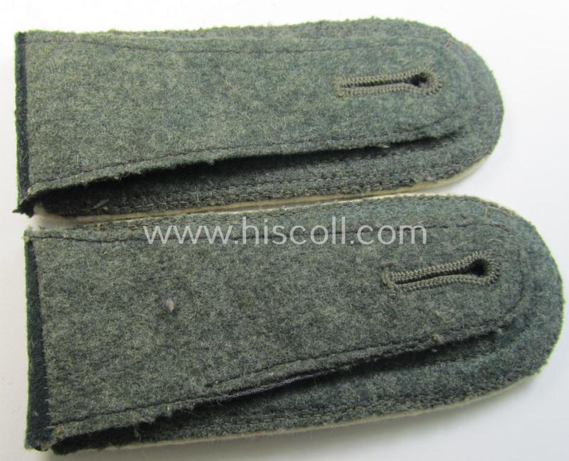 Attractive - and fully matching! - pair of WH (Heeres), early-war period- (ie. 'M36'- ie. 'M40'-pattern and/or rounded-style) neatly 'cyphered', NCO-type shoulderstraps as was intended for a: 'Feldwebel eines Infanterie-Lehr-Abteilungs'