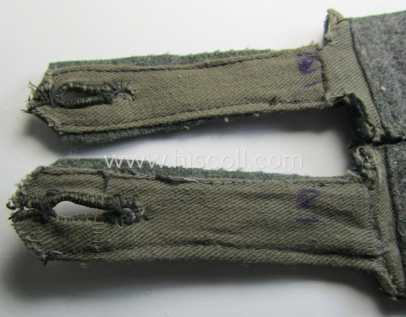 Attractive - and matching! - pair of WH (Heeres), early- (ie. pre-) war-period, 'M36'- (ie. 'M40'-) pattern (pointed-styled!) and generic-pattern, 'cyphered' NCO-type shoulderstraps for an: 'Oberfeldwebel des Infanterie-Regiments 75'
