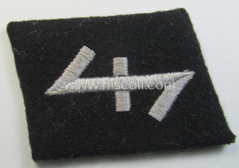 Attractive, Waffen-SS - so-called: 'RzM-styled' - enlisted-mens'- (ie. NCO-) type collar-tab as was intended for usage by soldiers (ie. NCOs) of the: '23. SS Freiwilligen Panzer Grenadier Division' ('Nederland')