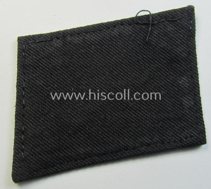 Stunning, Waffen-SS, EM- (ie. NCO-) pattern rank collar-tab ('Kragenspiegel') being an example as executed in so-called: 'BeVo'-weave pattern and that comes in a moderately used- (ie. carfefully tunic-removed!), condition
