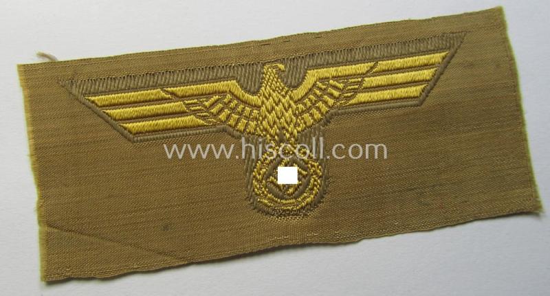 Attractive, WH (KM) 'tropical-issue' (ie. DAK or: 'Deutsches Afrika Korps'-related-) side-cap-eagle as executed in 'BeVo'-weave-pattern (that comes in an overall very nice- ie. 'virtually mint' condition)