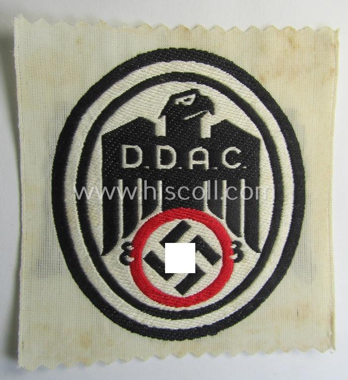 Unusually seen, so-called: D.D.A.C. (ie. 'Der Deutsche Automobil Club'-) related multi-coloured eagle-device as executed in 'BeVo'-weave pattern (that comes in a 'virtually mint- ie. unissued' condition)