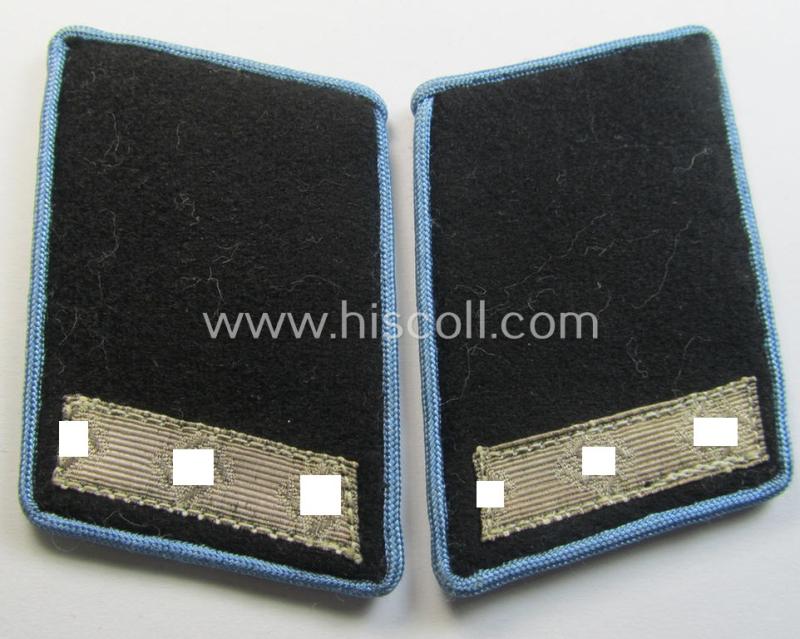 Fully matching pair of N.S.D.A.P.-type collar-patches (ie. 'Kragenspiegel für pol. Leiter') being a pair as was intended for a retired: 'N.S.D.A.P.-Mitarbeiter' at 'Orts'-level that still retains its period-attached 'RzM'-etiket