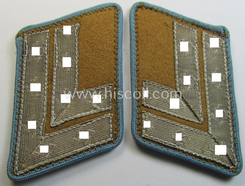 Fully matching pair of N.S.D.A.P.-type collar-patches (ie. 'Kragenspiegel für pol. Leiter') being a pair as was intended for an: 'N.S.D.A.P.-Hauptstellenleiter' at 'Orts'-level that is void of an 'RzM'-etiket