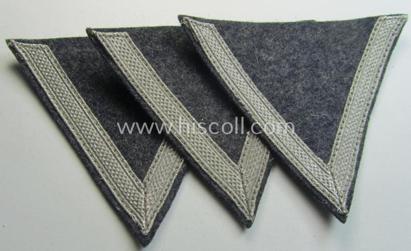 Neat, WH (Luftwaffe) 'Armwinkel' (or: arm-chevron) as executed on typical bluish-grey-coloured wool as was specifically intended for usage by a soldier holding the rank of: 'Gefreiter'