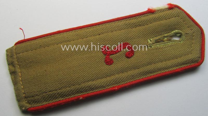 Superb - albeit regrettably single but nevertheless rarely encountered! - early-pattern- and neatly 'cyphered', 'Allgemeine-HJ' (ie. 'Hitlerjugend') shoulderstrap for usage by a: 'Hitlerjunge' who was attached to the: 'Leibstandarte München'