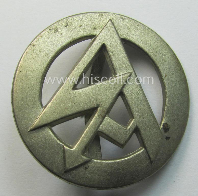 Superb - and truly rarely found! - SA- (ie. 'Sturmabteilungen'-) related collar-tab-device (ie. 'Kragenspiegel-Auflage') as was specifically intended for usage by a member of the so-called: 'Verstärkter Grenzaufsichtsdienst' (o. 'V.G.A.D.')